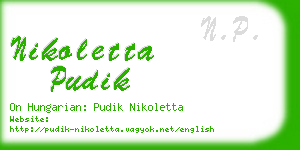 nikoletta pudik business card